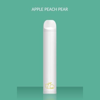 white 1200 Puff Disposable Vape Apple Peach Pear Flavor All In One Vape Device